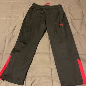 Black and red under armour boys pants